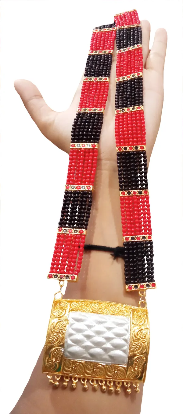 Assamese_Traditional_Gold_Plated_Red_Black_Combo_Jewellery_Set_For_Women